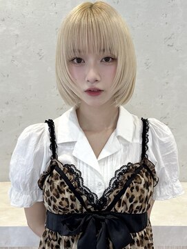 コール ネックス ザ サロン 表参道(COALL nex the salon) ハイトーンボブ 顔まわりレイヤー