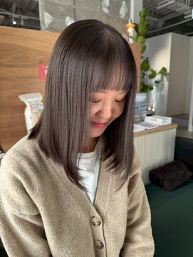 ギネス(Giness) オリーブグレー【小顔】前髪カット×美髪ミディ