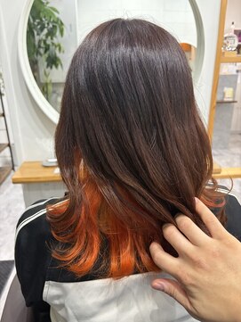 アムヘアー(A.M. hair) インナーカラー/ミディアムレイヤー/レイヤーカット/ボブ