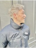 ブリーチマッシュショートメンズツーブロックデザインカラー
