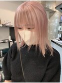 インナーカラー/トリートメント/デザインカラー/ペールピンク
