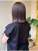 〈浅草美容室〉アッシュベージュ/外ハネボブ