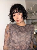 ダークパープル/ボブ/ブリーチなし/オリーブベージュ/柏