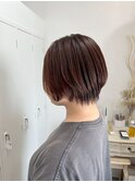 暗めカラー柔らかシルエットボブ