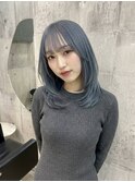ハッシュカットグレージュデザインカラーツートンカラー原宿駅