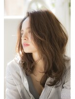 ミエル ヘア 新宿(miel hair)&nbsp;〈mielhair新宿〉透明感カラー　無造作セミロング