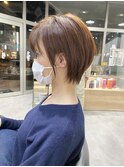 大人可愛い20代30代40代前下がりショートボブくびれショート◎