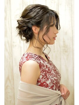 クレドガーデン 西新井店(CRED GARDEN) ゆるふわアレンジお団子 シニヨンアレンジ 二次会 結婚式西新井