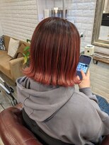ルモ ヘアー 泉佐野ベイエリア店(Lumo hair) バレイヤージュ、きりっぱなしボブ