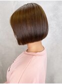 ミニボブ_外ハネボブセクションカラーペールベージュ_ba387221