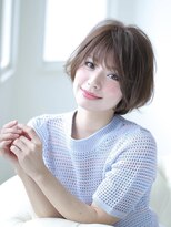 ポノ(pono.)&nbsp;[pono.]斜めバング/グレージュカラー/ボブ/シルキーベージュ