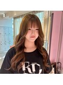 ロングヘアプルエクステ10代20代学生人気ゆる巻
