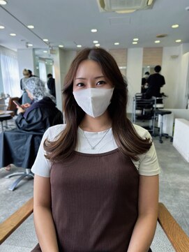 シェノン 武庫之荘(CHAINON) 前髪/マチルダボブ/ピンクベージュ/インナーグレージュ