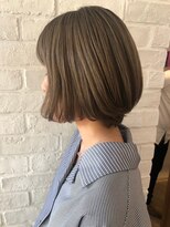 ヘアーショップ エヌアンドエー 幸手店(hairshop N&A) 大人ショートボブ つや感カラーハイライト 内巻きボブ#1