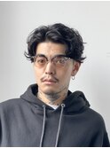 ラルフカール　オールバック　メンズパーマ スペインカール