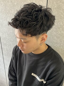 ニアウ 太田店(Niau) メンズショートメンズパーマツイストスパイラルパーマアイブロウ