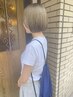 つボブカット+透明感エドルカラー＋プレミアムメデュラケア+ベーシックスパ