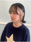 外はねボブ　インナーカラー