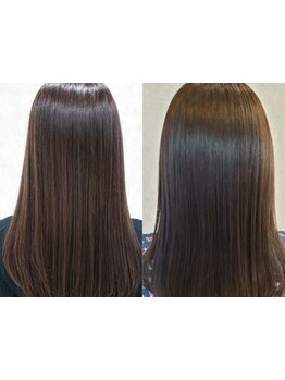 ダメージレスな厳選薬剤で髪質改善ストレートに♪毎日のスタイリングも楽々☆柔らかい仕上がりに♪