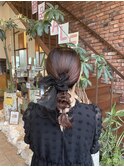編みおろしヘアセット