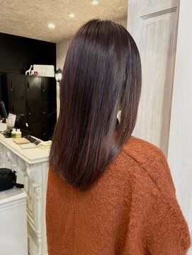 キャアリー(Caary) 福山美容室Caary ラベンダーピンク透明感ケアカラーハイライト