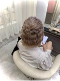 ボブでも出来るハーフアップお団子♪