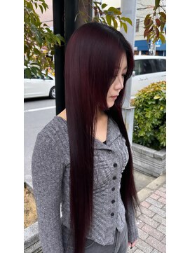 タイドヘア 茨木店(TIDE HAIR) ワインレッド