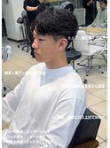 毛流れ短髪フェザーショート大宮メンズカットパーマ美容室