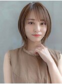 韓国レイヤー顔周りカット透明感カラー髪質改善艶髪シースルー