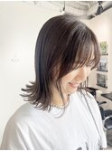 プツ切りレイヤー シースルーバング