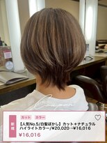ヴァンカウンシル 清須店(VANCOUNCIL)&nbsp;【人気No.5/白髪ぼかし】カット+ナチュラルハイライトカラー