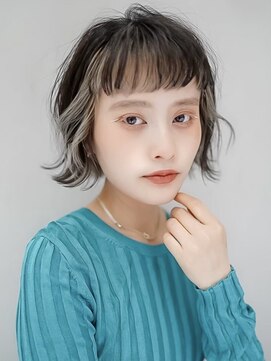 ギークス(GEEKS) 【GEEKS渋谷】オン眉ボブ/アンブレラカラー/初ブリーチ/冬カラー