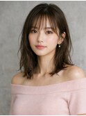 20代/モテ髪/小顔カット/薄めバング/イメチェン/大人可愛い/上田
