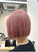 ◇ココアブラウンボルドーミディアムレイヤーウルフカット[船橋]