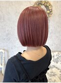 透明感◎ミニボブ×可愛さピンク