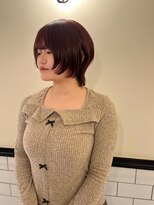 ビーハイブアヴェダ PARCO2店(BEHIVE AVEDA) ワンカラー暖色ショートウルフ【三橋由奈】