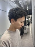 大人ショートピンパーマ