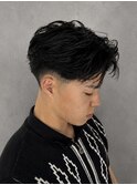 テーパーフェード　センターパート