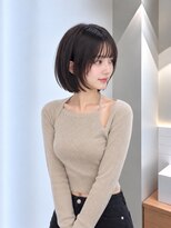 フォト 新宿三丁目(foto)&nbsp;髪質改善縮毛矯正地毛風ストレート切りっぱなしボブ