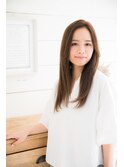 ストレートヘア×ココアブラウン