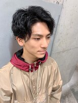 クオンヒール 堺筋本町店(QUON HEAL)&nbsp;センターパート/ソフトツイストパーマ/メンズショート