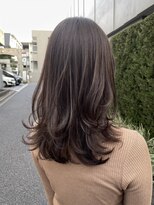 アクアオモテサンドウ(ACQUA omotesando)&nbsp;＊ブリーチなしココアベージュカラーセミロングレイヤーカット