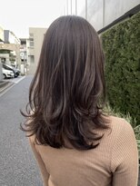 アクアオモテサンドウ(ACQUA omotesando) ＊ブリーチなしココアベージュカラーセミロングレイヤーカット