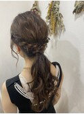 【川瀬莉穂】結婚式ヘアアレンジ×ローポニーテール