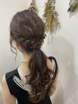 エンリー(ENlee) 【川瀬莉穂】結婚式ヘアアレンジ×ローポニーテール