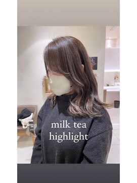 マージュ ギンザ(marju GINZA) くびれレイヤーに柔らかミルクティーハイライト