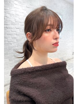 レイラバイアフロート 吉祥寺(Lila by afloat) フェイスレイヤー/ぱっつん前髪/韓国ヘア/ブラウンベージュ