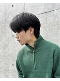 黒髪/ナチュラルセンターパート