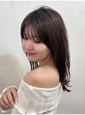 くびれ アプリコットオレンジ 夏のヘアアレンジハイライトカラー