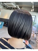 ショートボブグレイカラー白髪染め白髪ぼかし40代50代